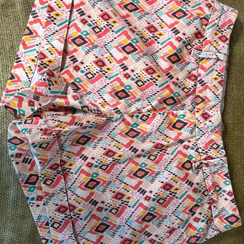 Colorful Geometric Patterned Pants - Picture 1 of 2